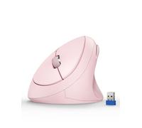 TECKNET Souris Ergonomique sans Fil, 4800 DPI Souris Verticale, Eduction du Bruit à 99%, Souris sans Fil Silencieuse, 6 Boutons, 2.4G Souris Ordinateur pour PC, Ordinateur Portable, Mac - Rose