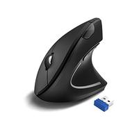 TECKNET Souris Ergonomique sans Fil 2.4G, Silencieuse Verticale Souris avec 4800-800 DPI Réglable, 6 Boutons, LED, Prévention Syndrome de la Souris, pour Droitier, PC, Ordinateur Portable, Mac