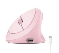 TECKNET Souris Ergonomique sans Fil Bluetooth 3-Mode, Rechargeable, Rose