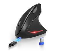 TECKNET Souris Ergonomique sans Fil Rechargeable, Souris Verticale Bluetooth 3 Modes (BT5.0/3.0+2.4G) 4800 DPI Réglable, 6 Boutons, Souris Silencieuse pour Ordinateurs, Portables, Mac, PC, Windows