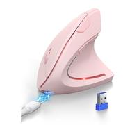 TECKNET Souris Ergonomique sans Fil Rechargeable, Souris Verticale Bluetooth 3 Modes (BT5.0/3.0+2.4G) 4800 DPI Réglable, 7 Boutons, Souris Silencieuse pour Ordinateurs, Portables, Mac, PC, Windows