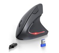 TECKNET Souris Ergonomique sans Fil Rechargeable, Souris Verticale Bluetooth 3 Modes (BT5.0/3.0+2.4G) 4800 DPI Réglable, 6 Boutons, Souris Silencieuse pour Ordinateurs, Portables, Mac, PC, Windows