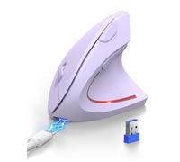 TECKNET Souris Ergonomique sans Fil Rechargeable, Souris Verticale Bluetooth 3 Modes (BT5.0/3.0+2.4G) 4800 DPI Réglable, 7 Boutons, Souris Silencieuse pour Ordinateurs, Portables, Mac, PC, Windows