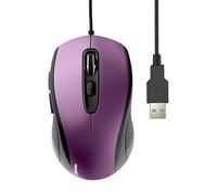 TECKNET Souris Filaire USB, 6400 Dpi Souris Filaire Réglable avec 6 Boutons Silencieux, Design Ergonomique, pour Mac/Pc/Souris Ordinateur Portable-Violet