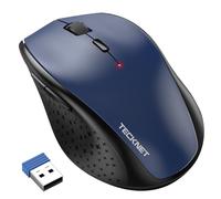 TECKNET Souris sans Fil, 2.4G Souris Optique Silencieuse 4800 DPI 6 Niveaux Réglables, 6 Boutons avec Souris Récepteur Nano USB, Compatible avec Windows, Mac, Macbook, Linux, etc -Bleu