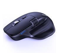 TECKNET Souris sans fil Bluetooth (BT 5.0/5.0+2,4G) - Molette latérale - Défilement super rapide - Rechargeable - Ergonomique - Souris silencieuse 4800 DPI, 7 boutons - Pour Mac OS, Windows - Bleu