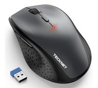 TECKNET Souris sans Fil Silencieuse, 2.4G Souris Optique avec Récepteur Nano USB, Durée de la Batterie 30 Mois, 4800 DPI (6 Niveaux Réglables) pour Macbook, Ordinateur Portable, Ordinateur de Bureau