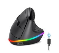 TECKNET Petite Souris Ergonomique, Mini Souris Verticale sans Fil pour Petites Mains, 4800 DPI 5 Niveaux DPI Réglables, 6 Boutons, Souris sans Fil Silencieuse 2,4 GHz pour Ordinateur Portable, PC, Mac