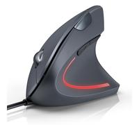 TECKNET Souris verticale USB pour droitier - Gris