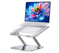 TECKNET Support Ordinateur Portable, Support PC Portable Ergonomique Rotatif à 180°, Laptop Stand Compatible avec MacBook Air, Pro, Dell Et Tous Les Ordinateurs Portables 10-17,3 Pouces (Argenté)