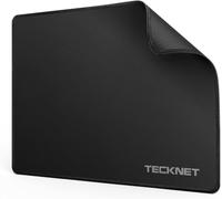 TeckNet Tapis de souris Gamer 27x21 cm – Base caoutchouc antidérapante et imperméable – Noir