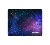 TECKNET Tapis de souris de jeu, 28 x 21 cm, avec caoutchouc imperméable et antidérapant, pour PC, bureau, travail, jeux, étude, ordinateur portable, ordinateur, ciel étoilé à la maison