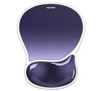 TECKNET Tapis de Souris Ergonomique avec Repose-Poignet en Gel en Forme de Goutte, Surface PVC & Base PU, Imperméable, Anti-Dérapant pour Bureau, Étude, Jeu (Violet)