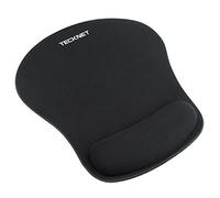 TECKNET Tapis de Souris Ergonomique, Mousse à Mémoire de Forme, Noir | Repose Poignet, Résistant à Usure Lavable Tapis Souris Parfait pour Ordinateur, Bureau