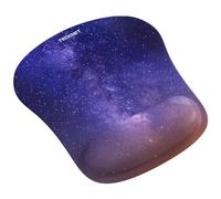 TECKNET Tapis de Souris, Tapis de Souris Ergonomique avec Repose Poignet, Tapis Souris en Mousse à Mémoire de Forme, Etanche, Confortable pour Toutes Les Souris, offfice, Maison, Ordinateur