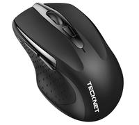 TECKNET TK-MS317 Souris ergonomique sans fil - silencieuse et rechargeable - Noir
