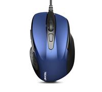 TECKNET UM013 Souris Filaire Ergonomique - 4 DPI durable anti-dérapante Confortable - Bleu