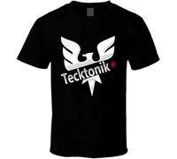 Tecktonik Retro Summer Fashion Funny T Shirt Men Fashion Short Sleeves Tops Tee Clothing Black S