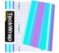 TECKWRAP Rouleau de vinyle adhésif permanent holographique blanc opale 30,5 x 2,4 m, facile à découper, à transférer pour tasse, tasse, fenêtre, décoration d'intérieur et autres projets de bricolage