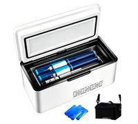 TECKZOON Glacière portable pour insuline, refroidissement actif de 2 à 8 °C, réfrigérateur médical avec 2 batteries de 10200 mAh et sac de transport, avertissement intelligent de batterie, sac