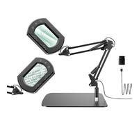 TECKZOON Loupe Rectangulaire LED 10X avec Lumière et Pince, Lampe-Loupe Main Libre 2-en-1, 5 Modes de Couleur pour Soudure, Lecture, Création de Bijoux