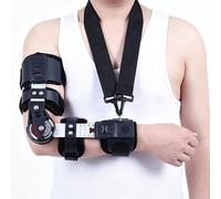 TECKZOON Orthèse de fixation du coude réglable multiangles, longueur ajustable pour blessures postopératoires du bras attelle de rééducation pour fracture de l’humérus luxation côté gauche