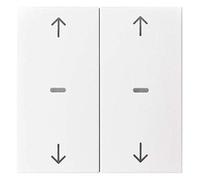 Tecla doble con flechas, para pulsadores KNX con BCU integrada, series berker S.x/B.x de hager, blanco polar, mate