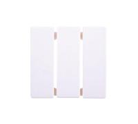Bouton 3 broches bouton blanc plastique 16656089 Berker Q.1