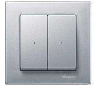 Tecla pulsacion doble elegance Aluminio
