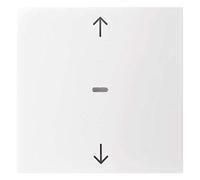 Tecla simple con flechas, para pulsadores KNX con BCU integrada, series berker S.x/B.x de hager, blanco polar, brillo