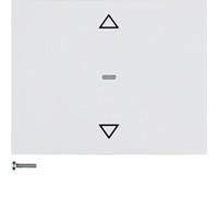 Tecla simple de persianas berker.Net, para serie berker K.1 de hager, blanco polar, brillo