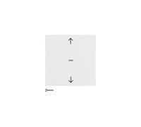 Tecla simple de persianas berker.Net, para series berker S.1/ B.3/ B.7 de hager, blanco polar, brillo