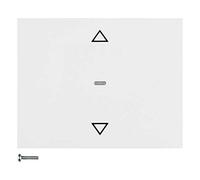 Tecla simple de persianas KNX vía radio quicklink - Pulsador berker.Net de aplicación KNX, para serie berker K.1 de hager, blanco polar, brillo