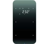 Teclado 2 fases con termostato, serie berker R.1 de hager, negro