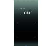 Teclado 2 fases con termostato, serie berker R.3 de hager, negro