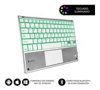 Teclado Compacto Inalámbrico por Bluetooth SMBT50/ Plata