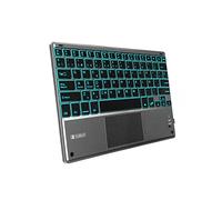 Clavier sans fil compact par Bluetooth Touchpad Smart Blacklit/Gris