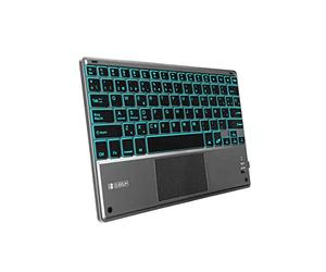 Teclado Compacto Inalámbrico por Bluetooth Subblim Touchpad Smart Blacklit/ Gris