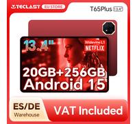 Teclast T65 Plus tablette 13.4 "120Hz IPS Android 15 20GB RAM (8GB + 12GB) 256GB ROM Helio G99 10000mAh 18W charge rapide GPS T65Plus Tablet and Case