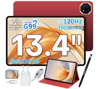 TECLAST T65 PLUS Tablette 13.4 Pouces Écran 120Hz, Helio G99 2.2GHz Gaming, Dual SIM 4G LTE, 10000mAh/18W, 20Go RAM 128Go (TF 8TO), Widevine L1/GPS/13MP/WiFi, Android Tablette Tactile avec Étui+Stylet