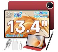 TECLAST T65 PLUS Tablette 13.4 Pouces Écran 120Hz, Helio G99 2.2GHz Gaming, Dual SIM 4G LTE, 10000mAh/18W, 20Go RAM 128Go (TF 8TO), Widevine L1/GPS/13MP/WiFi, Android Tablette Tactile avec Étui+Stylet