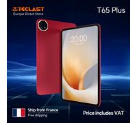 Teclast T65 Plus tablette Android 15 13.4 "120Hz IPS 20GB RAM (8GB + 12GB) 256GB ROM 10000mAh double 4G TLE GPS 13MP AI caméra T65Plus