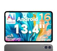 TECLAST T65 Tablette 13.4 Pouces Android 16, Gemini AI, Écran 120Hz, 4G LTE Dual SIM, 26Go RAM, 128Go ROM(TF 4TO), Widevine L1, 8000 mAh, Octa-Core, GPS, Tablette Tactile pour Films