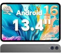 TECLAST T65 Tablette 13.4 Pouces Android 16, Écran 120Hz, Dual SIM 4G LTE, 2.2 GHz Octa-Core, 26 Go RAM+128 Go ROM(TF 4TO), Widevine L1, 8000mAh,Gemini AI,13MP, Tablette Tactile Regarder des Films