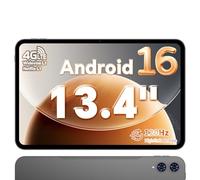 TECLAST T65 Tablette 13.4 Pouces Android 16, Écran 120Hz, Dual SIM 4G LTE, Gemini AI, 26Go RAM, 128Go ROM, Octa-Core 2.2GHz, 8000mAh, Widevine L1, GPS, Tablette Tactile pour Études, Travail et Loisirs
