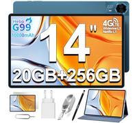TECLAST T70 Tablette Tactile 14'' Pouces Top Gaming Android Tablet, Helio G99 2.2GHz Octa-Core, 20Go RAM+256Go(8To TF), Dual SIM 4G LTE, 10000mAh/18W, Widevine L1/GPS/13MP, Tablette avec Stylet + Étui