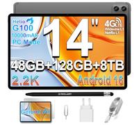TECLAST T70PRO Tablette 14" 2.2K Android 16, G100 Octa-Core 2.2GHz,10000mAh | Double 4G LTE, 48Go+128Go+8To TF, Gemini AI, Mode PC, Widevine L1, GPS, 13MP+8MP, avec Chargeur 18W+Protecteur d'écran+Stylet