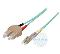 Tecline 39985601 Câble à Fibre Optique OM3 Turquoise 50/125 m² 1,0 m