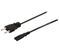Tecline 808311 câble électrique Noir 3 m Prise d'alimentation Type C Coupleur C8 - Cables électriques (3 m, Male Connector/Female Connector, Prise d'alimentation Type C, Coupleur C8, 250 V, Noir)