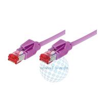 Tecline Câble de Brassage S/FTP, PIMF, Cat 6, Violet, 0,3 m